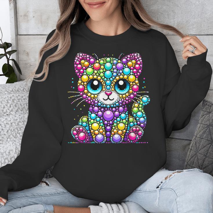 Happy Dot Day Colorful Polka Dot Cat Kitten Teachers Kids Unisex Sweatshirt, funny design Happy Dot Day Colorful Polka Dot Cat Kitten Teachers Kids Unisex Sweatshirt, funny design