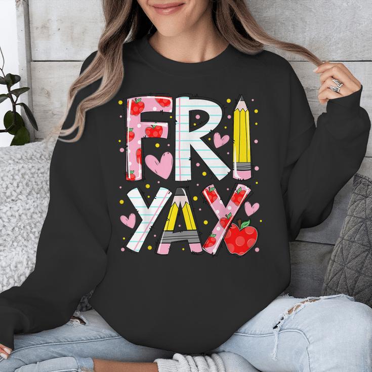 Happy Fri-Yay Teacher Back To School Friday Lovers Unisex Sweatshirt, funny design Happy Fri-Yay Teacher Back To School Friday Lovers Unisex Sweatshirt, funny design