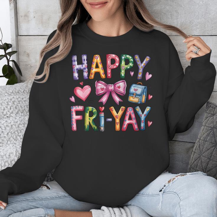 Happy Fri-Yay Teacher Fry Yay Friday Weekend Cute Fri-Yay Unisex Sweatshirt, funny design Happy Fri-Yay Teacher Fry Yay Friday Weekend Cute Fri-Yay Unisex Sweatshirt, funny design