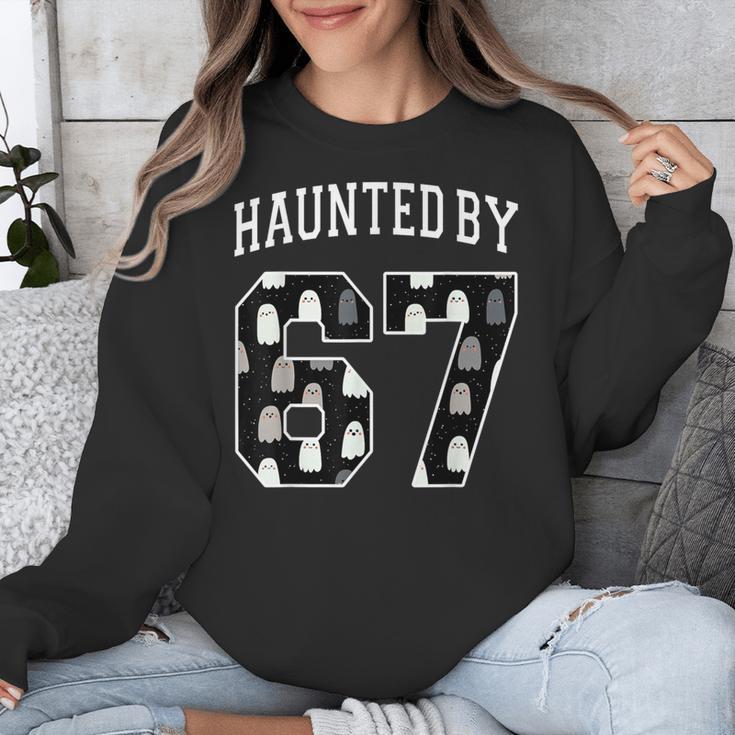 Haunted By 6 7 67 Six Seven Halloween Teacher Mom Unisex Sweatshirt, funny design Haunted By 6 7 67 Six Seven Halloween Teacher Mom Unisex Sweatshirt, funny design