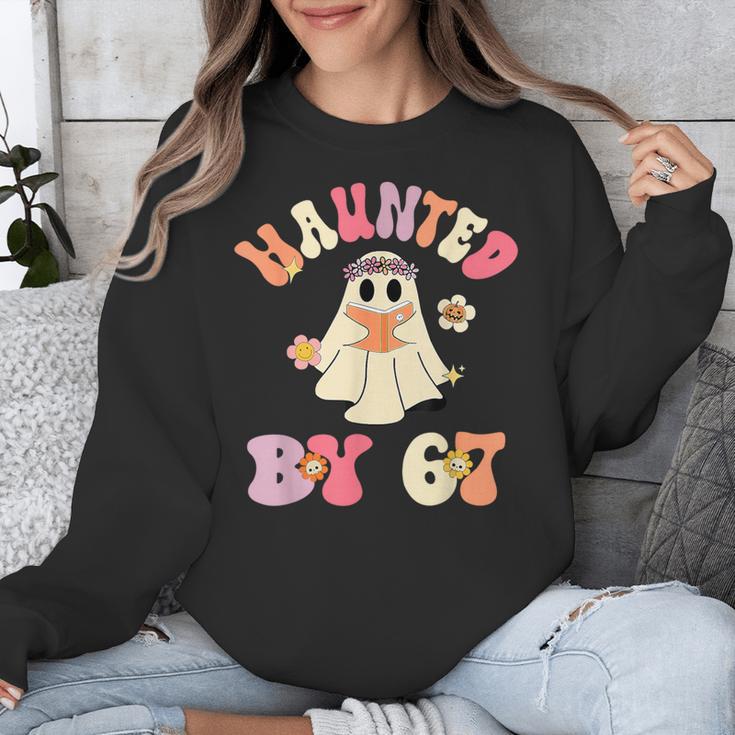 Haunted By 67 Meme Six Seven 6 7 Halloween Teachers Unisex Sweatshirt, funny design Haunted By 67 Meme Six Seven 6 7 Halloween Teachers Unisex Sweatshirt, funny design