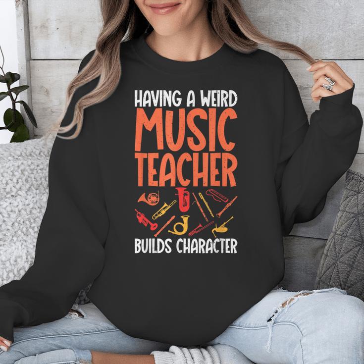 Having a Weird Music Teacher Builds Character Music Teacher Unisex Sweatshirt, funny design Having a Weird Music Teacher Builds Character Music Teacher Unisex Sweatshirt, funny design