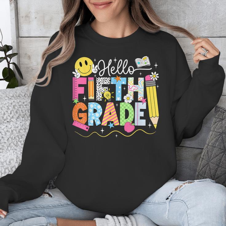 Hello Fifth Grade Team 5th Grade Back To School Teacher Kids Unisex Sweatshirt, funny design Hello Fifth Grade Team 5th Grade Back To School Teacher Kids Unisex Sweatshirt, funny design