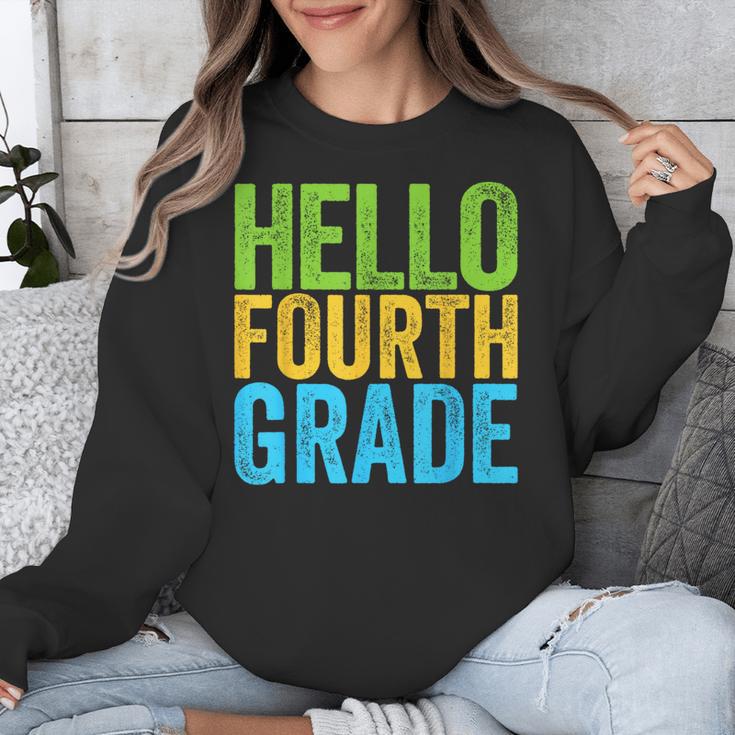 Hello Fourth Grade Shirt 4th Grade Boy Girl Student Teacher Unisex Sweatshirt, 4th Grade Teacher Gifts, funny design Hello Fourth Grade Shirt 4th Grade Boy Girl Student Teacher Unisex Sweatshirt, 4th Grade Teacher Gifts, funny design