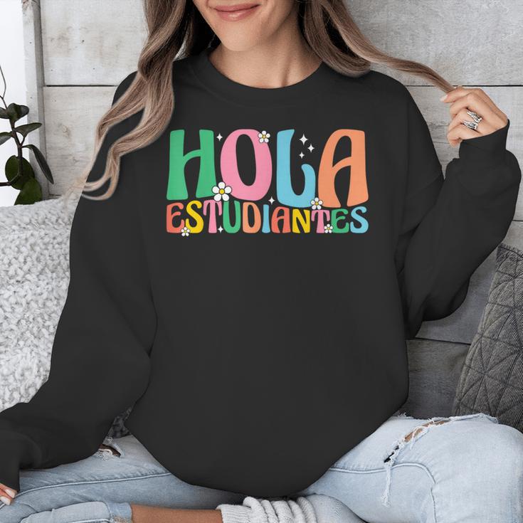 Hola Estudiantes Maestra Back To School Spanish Teacher Unisex Sweatshirt, funny design Hola Estudiantes Maestra Back To School Spanish Teacher Unisex Sweatshirt, funny design