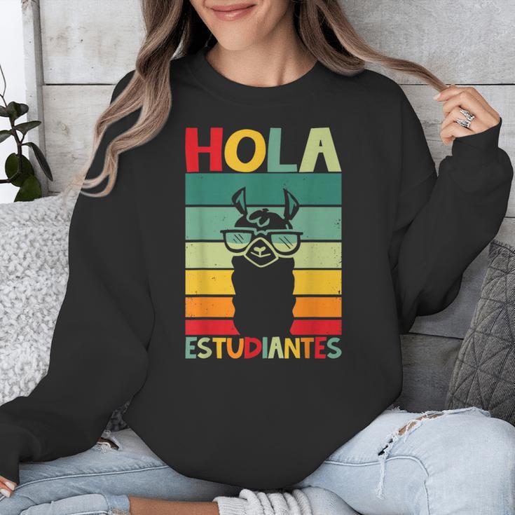 Hola Estudiantes Spanish Teacher Back To School 2025 Unisex Sweatshirt, funny design Hola Estudiantes Spanish Teacher Back To School 2025 Unisex Sweatshirt, funny design