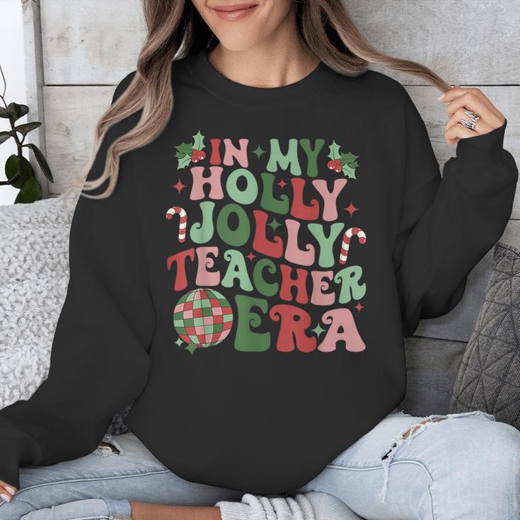 In My Holly Xmas Jolly Teacher Era Teacher Vibes Christmas For Men Women Kids Unisex Sweatshirt, funny design In My Holly Xmas Jolly Teacher Era Teacher Vibes Christmas For Men Women Kids Unisex Sweatshirt, funny design