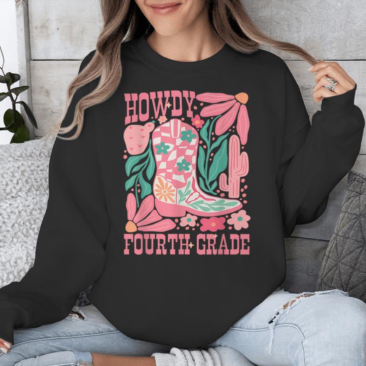 Howdy Fourth Grade Western 4th Grade Teacher Cowboy Cowgirl Unisex Sweatshirt, 4th Grade Teacher Gifts, funny design Howdy Fourth Grade Western 4th Grade Teacher Cowboy Cowgirl Unisex Sweatshirt, 4th Grade Teacher Gifts, funny design