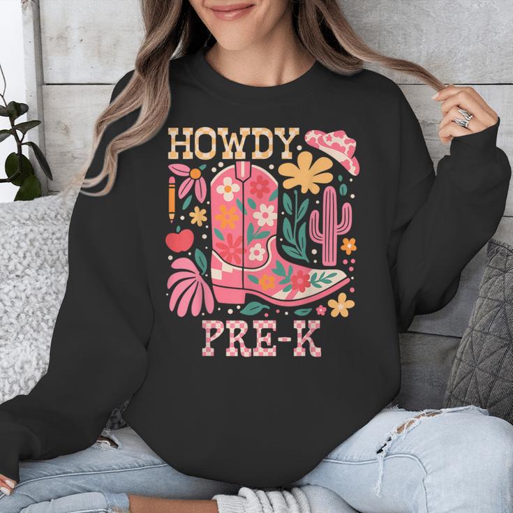 Howdy Pre-K Cowgirls Teacher Back To School Unisex Sweatshirt, funny design Howdy Pre-K Cowgirls Teacher Back To School Unisex Sweatshirt, funny design