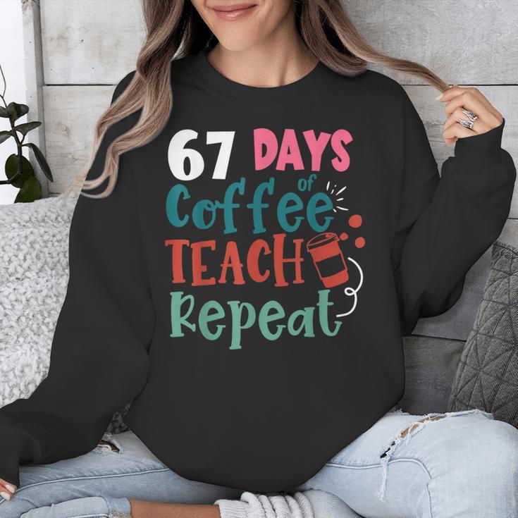 Humor Meme 67 Days Of School Coffee Lover Educator Teacher Unisex Sweatshirt, funny design Humor Meme 67 Days Of School Coffee Lover Educator Teacher Unisex Sweatshirt, funny design