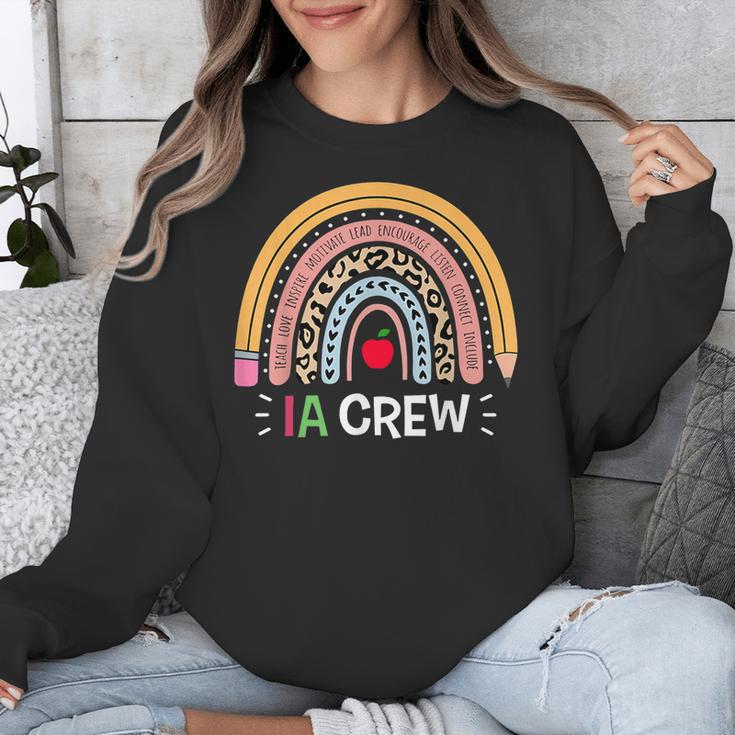 IA Crew Instructional Assistant Rainbow Teachers Aide Unisex Sweatshirt, funny design IA Crew Instructional Assistant Rainbow Teachers Aide Unisex Sweatshirt, funny design