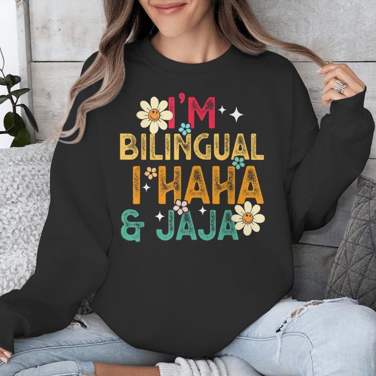 I’m Bilingual I Haha And Jaja Spanish Teacher Bilingual For Men Women Girls Kids Unisex Sweatshirt, funny design