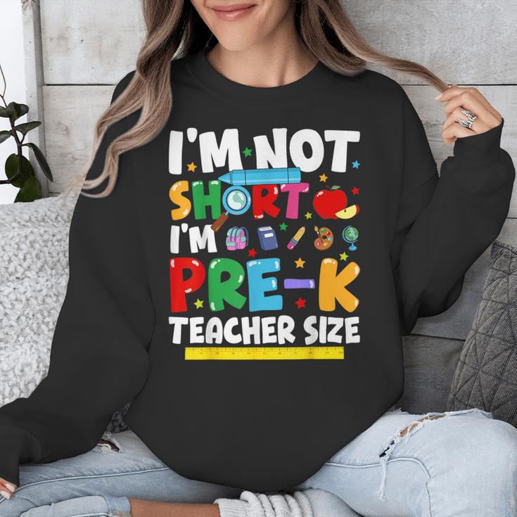 I'm Not Short I'm Pre-K Teacher Size Back To School Teacher Unisex Sweatshirt, funny design I'm Not Short I'm Pre-K Teacher Size Back To School Teacher Unisex Sweatshirt, funny design