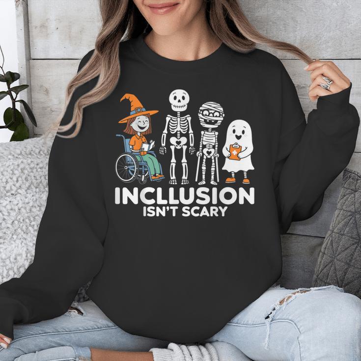 Inclusion Isn't Scary SLP Halloween Costume Sped Teacher Unisex Sweatshirt, funny design Inclusion Isn't Scary SLP Halloween Costume Sped Teacher Unisex Sweatshirt, funny design