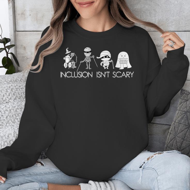 Inclusion Isn't Scary Slp Halloween Sped Teacher Ghost Mummy Unisex Sweatshirt, funny design Inclusion Isn't Scary Slp Halloween Sped Teacher Ghost Mummy Unisex Sweatshirt, funny design