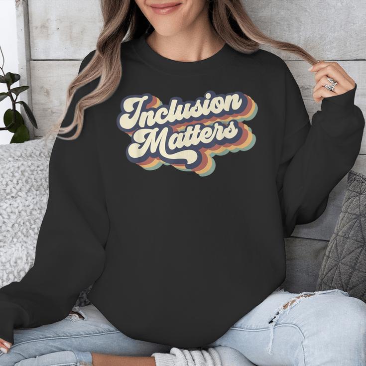 Inclusion Matters Retro Special Education Teacher Women Unisex Sweatshirt, funny design Inclusion Matters Retro Special Education Teacher Women Unisex Sweatshirt, funny design