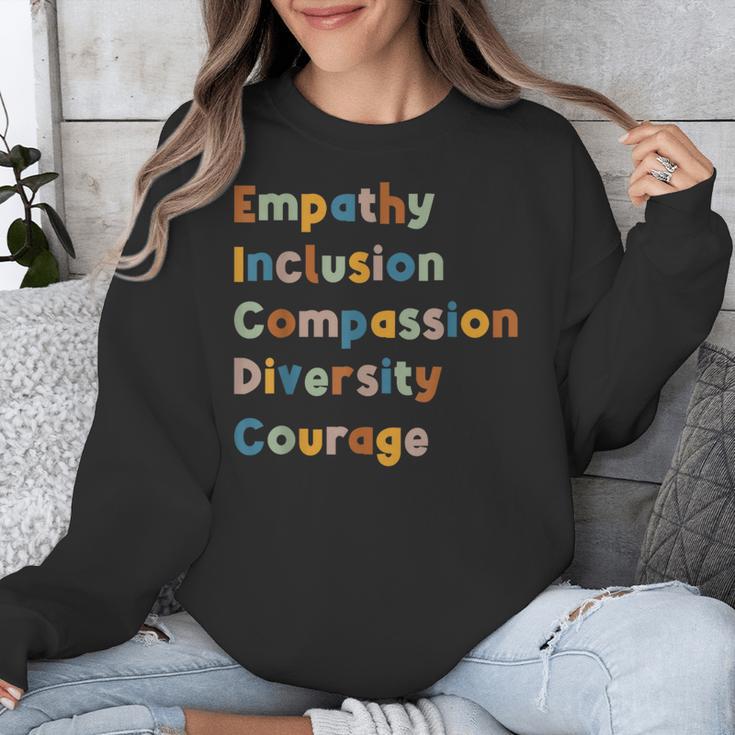 Inclusive Teacher Diversity Inclusion Empathy Teacher Team Unisex Sweatshirt, funny design