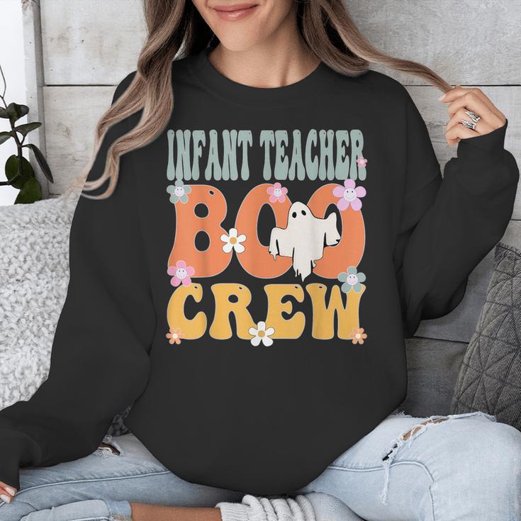 Infant Teacher Boo Crew Ghost Groovy Halloween For Women Unisex Sweatshirt, Groovy Teacher Gifts, funny design