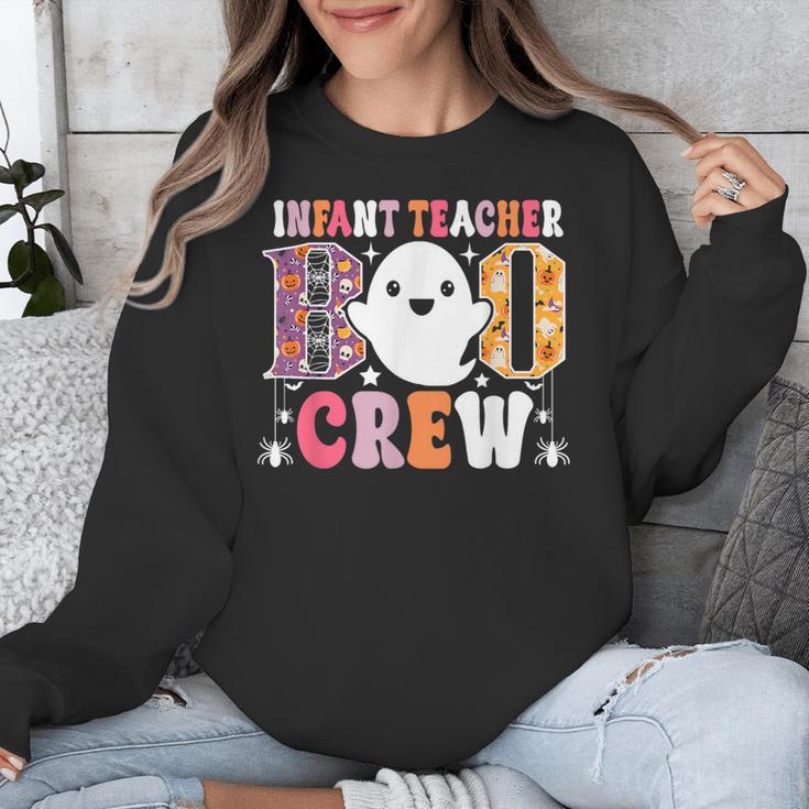 Infant Teacher Boo Crew Halloween Costume Unisex Sweatshirt, funny design