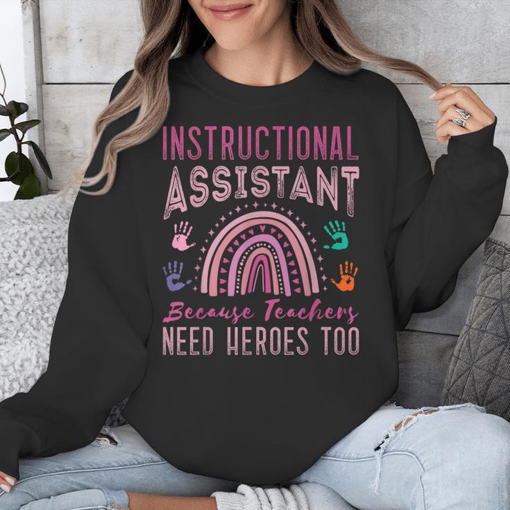 Instructional Assistant Because Teacher Need Hero Learning Unisex Sweatshirt, funny design Instructional Assistant Because Teacher Need Hero Learning Unisex Sweatshirt, funny design
