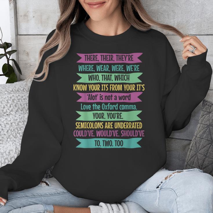 Their There And They'Re English Teacher Men Women Unisex Sweatshirt, English Teacher Gifts, funny design Their There And They'Re English Teacher Men Women Unisex Sweatshirt, English Teacher Gifts, funny design