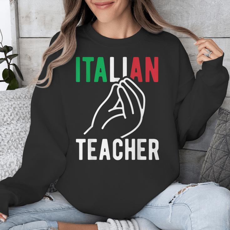 Italian Teacher Italy Italia Back To School First Day Unisex Sweatshirt, funny design