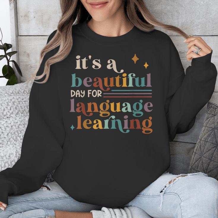 It's A Beautiful Day For Language Learning ESL Teacher ESOL Unisex Sweatshirt, Esl Teacher Gifts, funny design It's A Beautiful Day For Language Learning ESL Teacher ESOL Unisex Sweatshirt, Esl Teacher Gifts, funny design