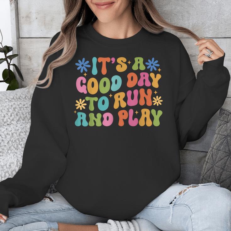 Its A Good Day To Run And Play PE Teacher Physical Education Unisex Sweatshirt, Pe Teacher Gifts, funny design