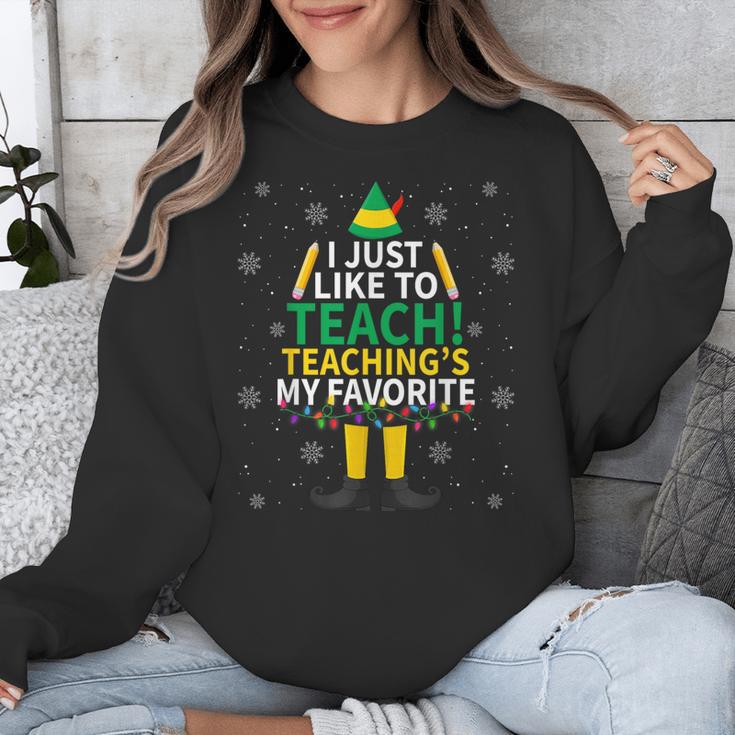 I Just Like To Teach Teaching My Favorite Christmas Teacher Unisex Sweatshirt, funny design I Just Like To Teach Teaching My Favorite Christmas Teacher Unisex Sweatshirt, funny design
