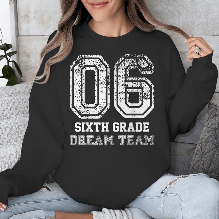 Kids Hello Sixth Back To School 6th Grade Dream Team Teacher Unisex Sweatshirt, funny design Kids Hello Sixth Back To School 6th Grade Dream Team Teacher Unisex Sweatshirt, funny design