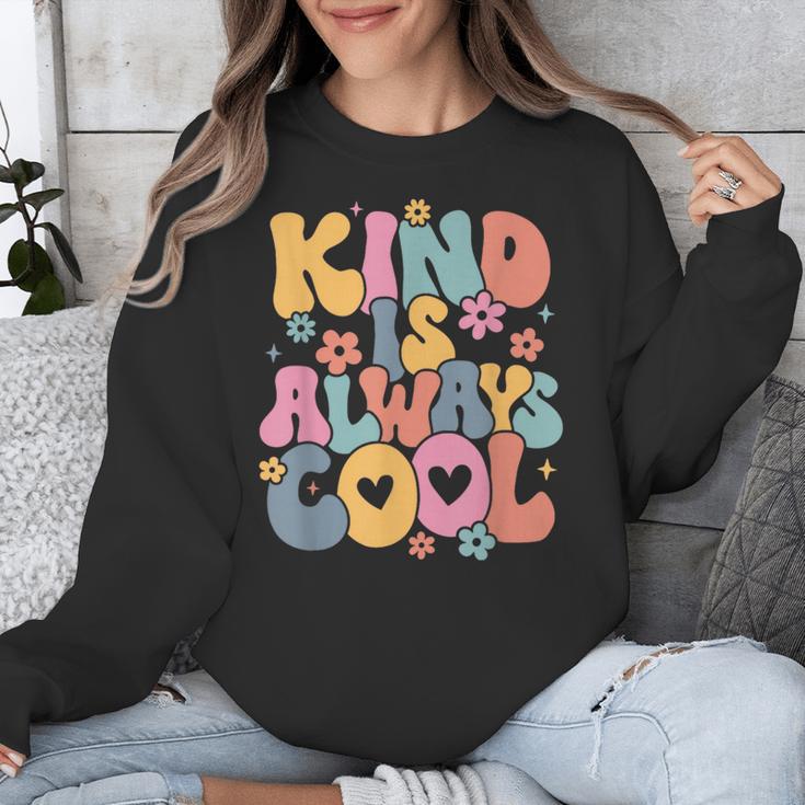 Kind Is Always Cool Groovy Teacher Be Kind Kindness Matters Unisex Sweatshirt, Groovy Teacher Gifts, funny design Kind Is Always Cool Groovy Teacher Be Kind Kindness Matters Unisex Sweatshirt, Groovy Teacher Gifts, funny design