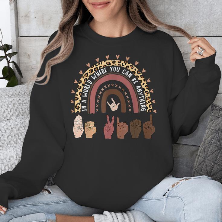 Be Kind Hand-Talking Teacher Artist ASL Unisex Sweatshirt, funny design Be Kind Hand-Talking Teacher Artist ASL Unisex Sweatshirt, funny design