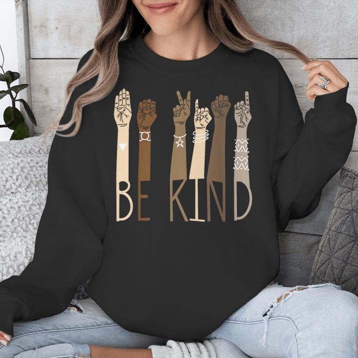Be Kind Sign Language Hand Talking Teachers Interpreter ASL Men Women Unisex Sweatshirt, funny design Be Kind Sign Language Hand Talking Teachers Interpreter ASL Men Women Unisex Sweatshirt, funny design