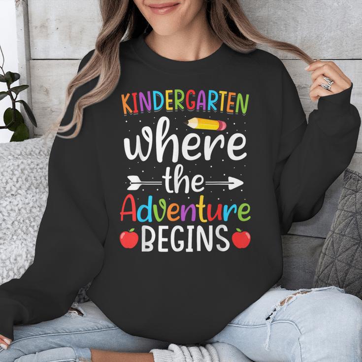 Kindergarten Where The Adventure Begins Shirt Children's Teacher Unisex Sweatshirt, funny design Kindergarten Where The Adventure Begins Shirt Children's Teacher Unisex Sweatshirt, funny design