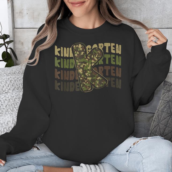 Kindergarten Camo Camouflage Boy Teacher Back To School Unisex Sweatshirt, funny design