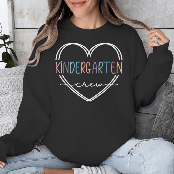 Kindergarten Crew Kinder Crew Teacher Squad Team Preschool Unisex Sweatshirt, funny design