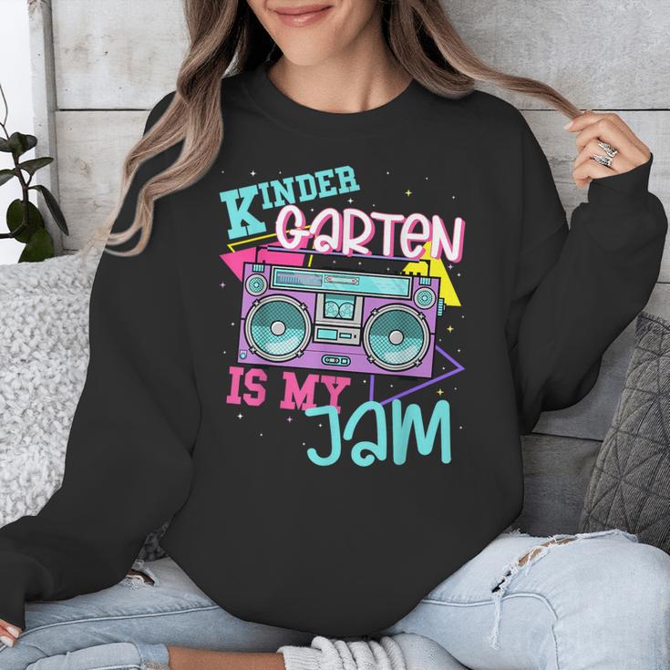 Kindergarten Is My Jam Cute Teacher Shirt 80's 90's Styl Unisex Sweatshirt, funny design Kindergarten Is My Jam Cute Teacher Shirt 80's 90's Styl Unisex Sweatshirt, funny design