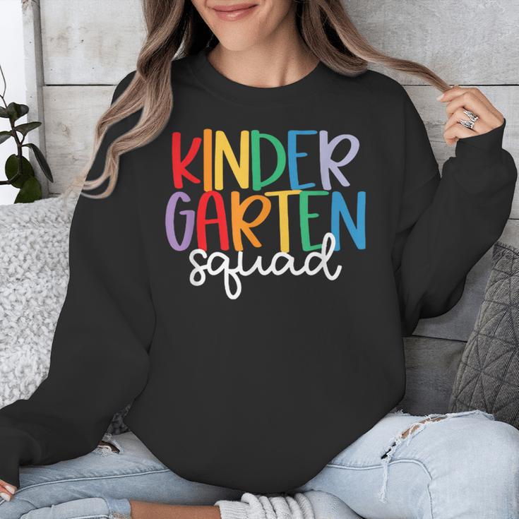 Kindergarten Squad Team Crew Teacher Back To School Unisex Sweatshirt, funny design Kindergarten Squad Team Crew Teacher Back To School Unisex Sweatshirt, funny design