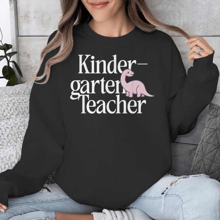 Kindergarten Teacher Dinosaur Back To School Unisex Sweatshirt, funny design