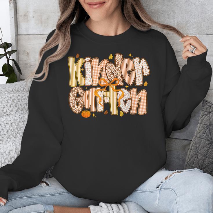 Kindergarten Teacher Fall Pumpkin Autumn Cute Unisex Sweatshirt, funny design Kindergarten Teacher Fall Pumpkin Autumn Cute Unisex Sweatshirt, funny design
