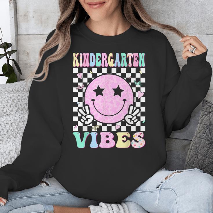 Kindergarten Vibes First Day Of School Kindergarten Teacher Unisex Sweatshirt, funny design Kindergarten Vibes First Day Of School Kindergarten Teacher Unisex Sweatshirt, funny design