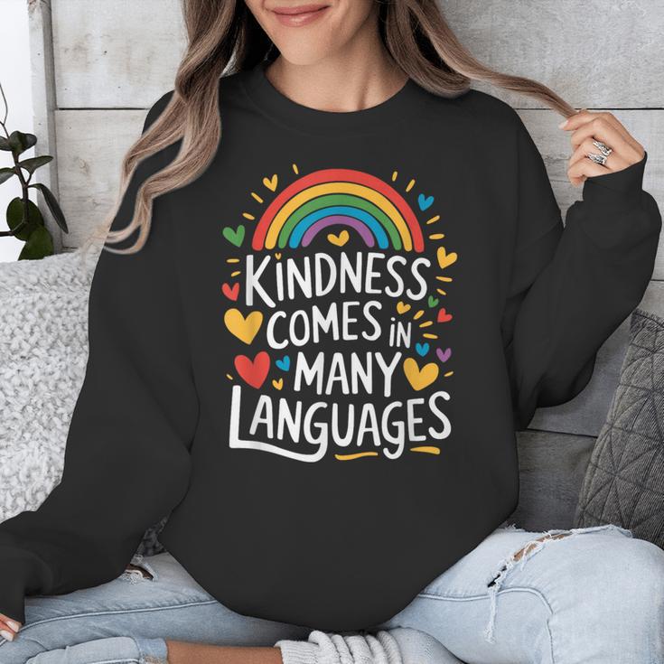Kindness Comes In Many Languages ESL English Teacher Unisex Sweatshirt, Esl Teacher Gifts, English Teacher Gifts, funny design Kindness Comes In Many Languages ESL English Teacher Unisex Sweatshirt, Esl Teacher Gifts, English Teacher Gifts, funny design