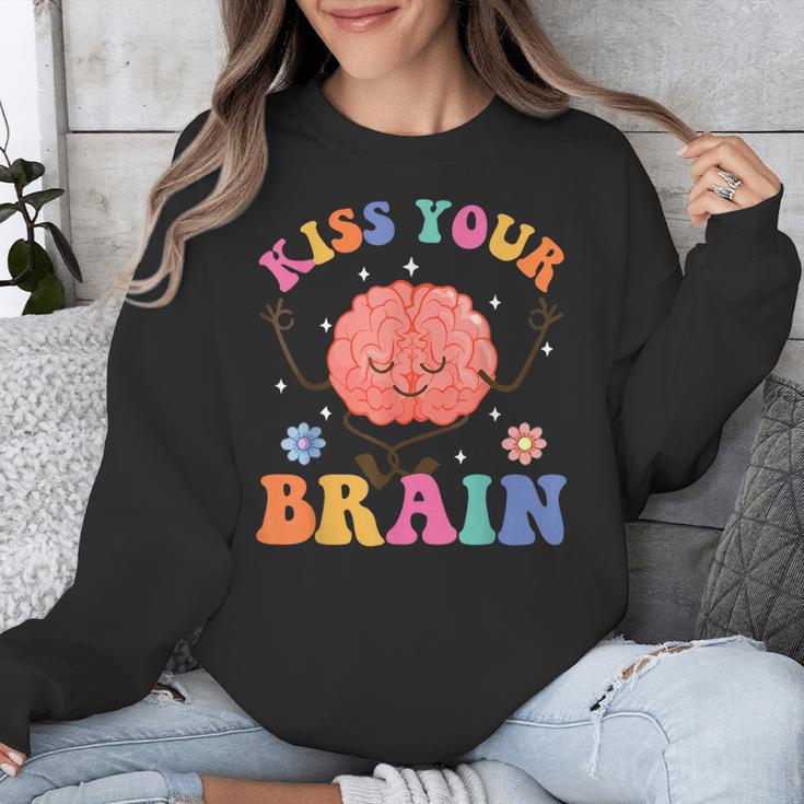 Kiss Your Brain Sped Teacher Appreciation Back To School Kid Unisex Sweatshirt, funny design