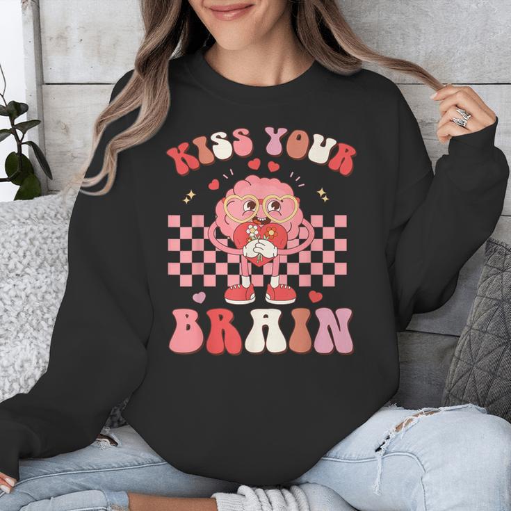 Kiss Your Brain Valentines Test Day Teacher Squad Kids Unisex Sweatshirt, funny design Kiss Your Brain Valentines Test Day Teacher Squad Kids Unisex Sweatshirt, funny design