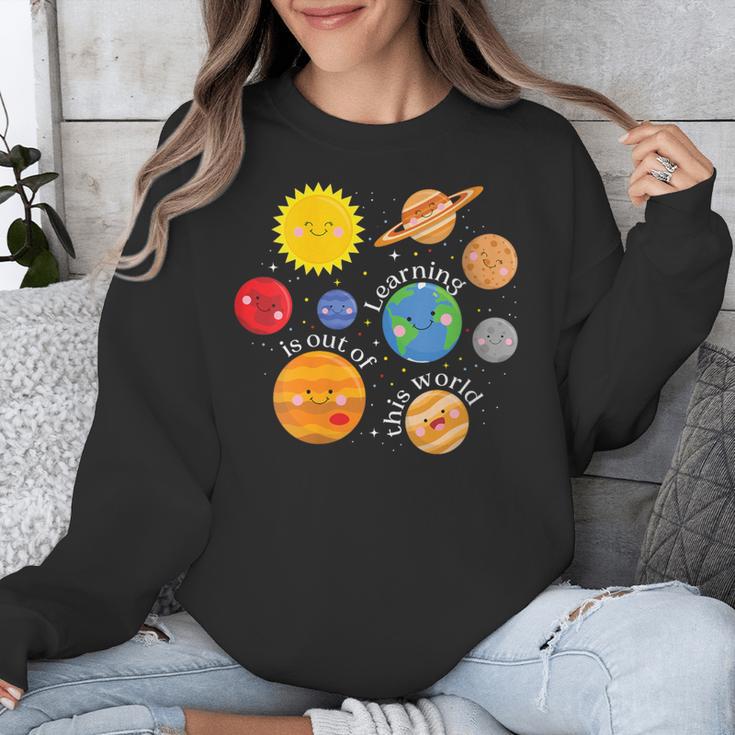 Learning Is Out Of This World Science Teacher Planets Unisex Sweatshirt, Science Teacher Gifts, funny design Learning Is Out Of This World Science Teacher Planets Unisex Sweatshirt, Science Teacher Gifts, funny design