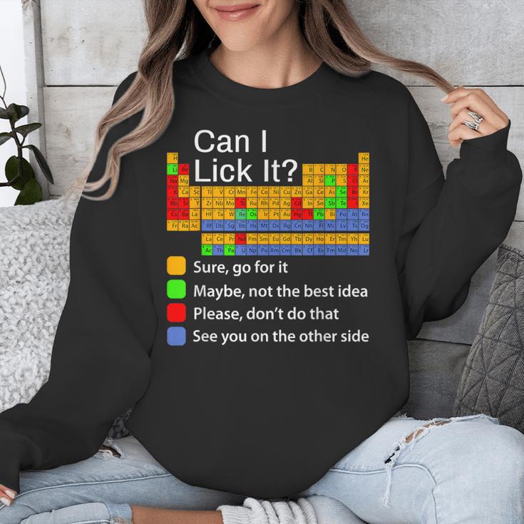 Can I Lick It Periodic Table Chemistry Teachers Unisex Sweatshirt, funny design