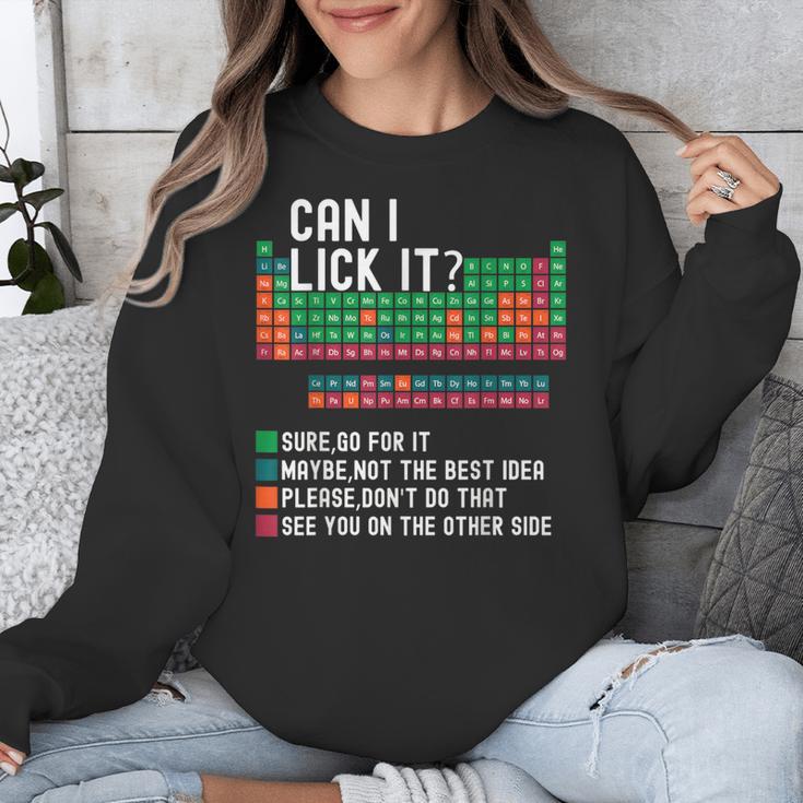 Can I Lick It Periodic Table Science Teacher Chemistry Unisex Sweatshirt, Science Teacher Gifts, funny design