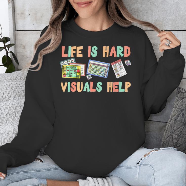 Life Is Hard Visuals Help Special Education SPED Teacher Unisex Sweatshirt, funny design Life Is Hard Visuals Help Special Education SPED Teacher Unisex Sweatshirt, funny design