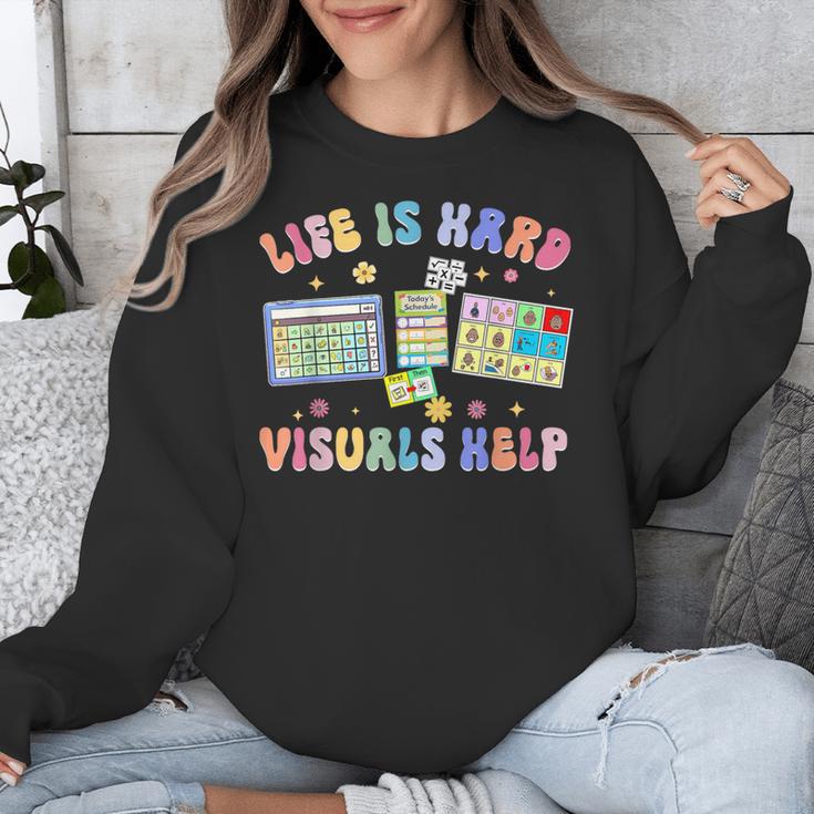 Life Is Hard Visuals Help Special Education Teacher SPED Unisex Sweatshirt, funny design Life Is Hard Visuals Help Special Education Teacher SPED Unisex Sweatshirt, funny design
