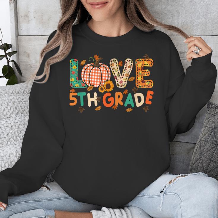 Love 5th Grade Thanksgiving Colorful Fall Leaves Teacher Unisex Sweatshirt, funny design Love 5th Grade Thanksgiving Colorful Fall Leaves Teacher Unisex Sweatshirt, funny design